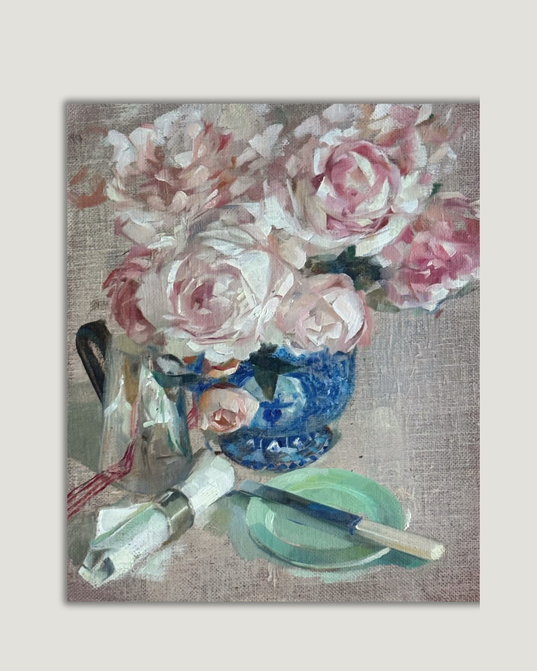 A Second Look at the Green Plate and Peonies.