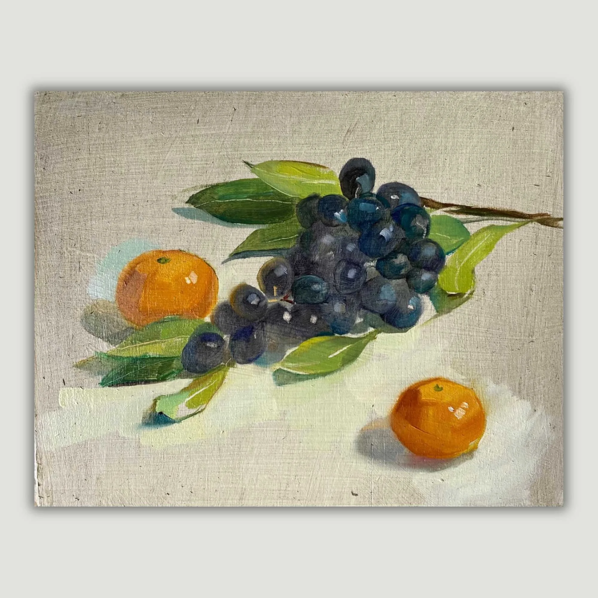 Tangerine and Grapes.
