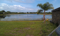 The view looking back alongside the studio.