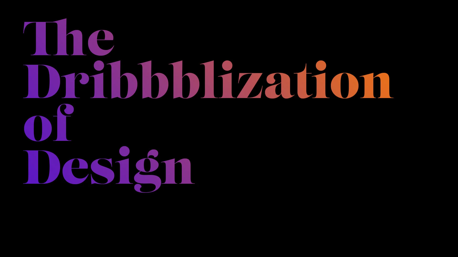 The Dribbblization of Design