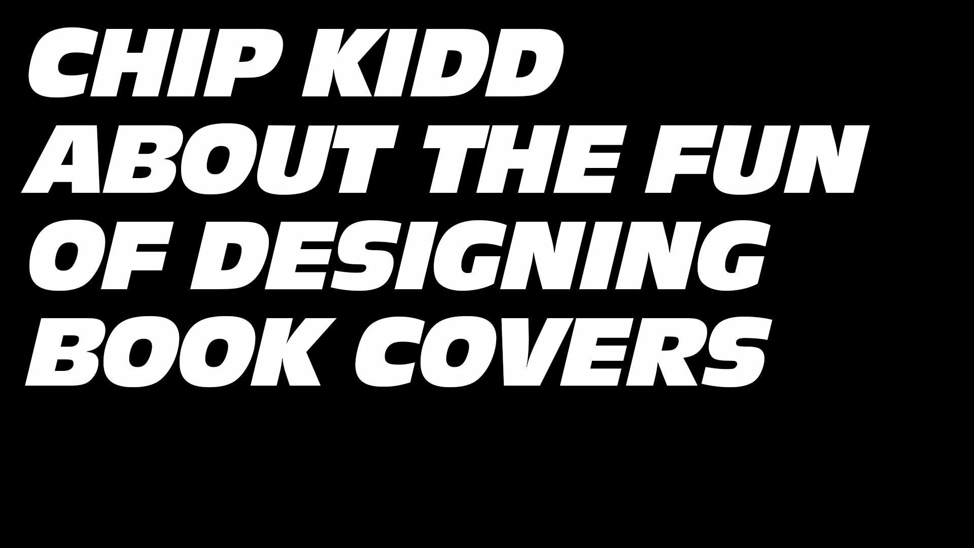 The Fun of Book Cover Design