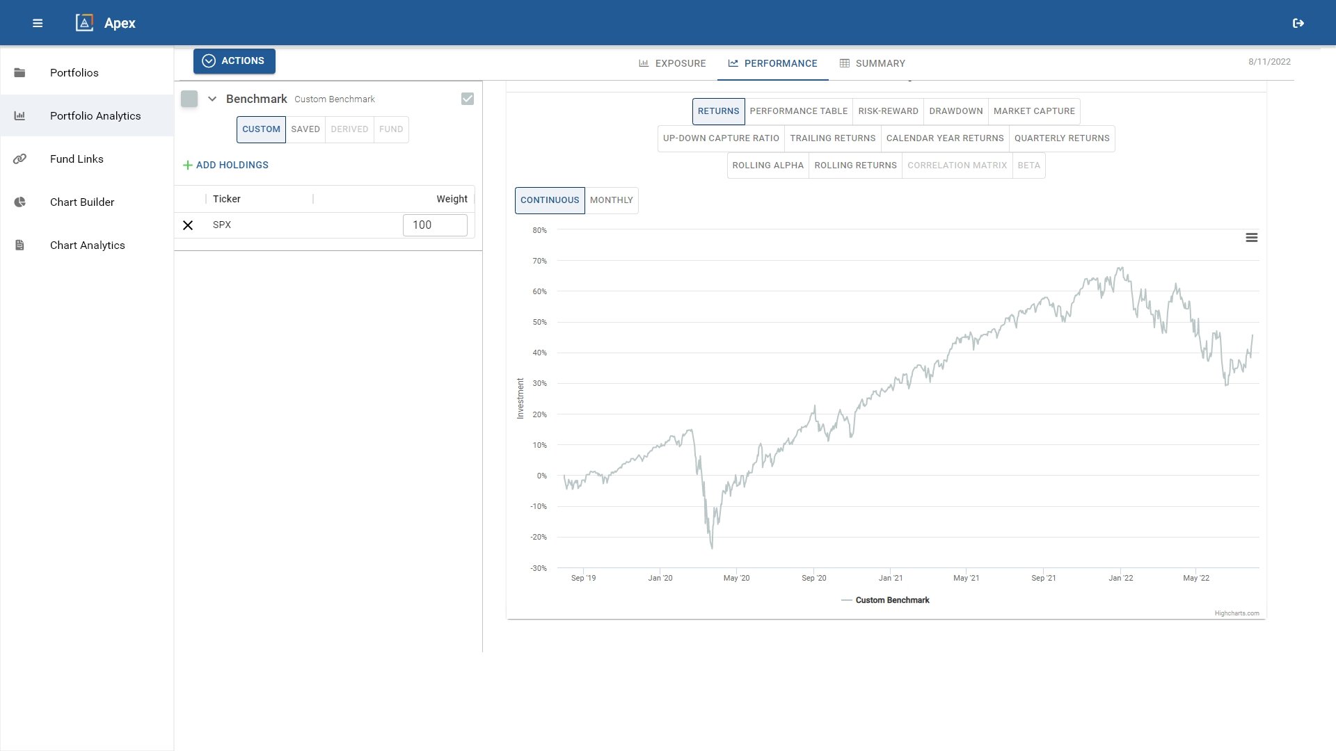 Apex - Portfolio Analytics