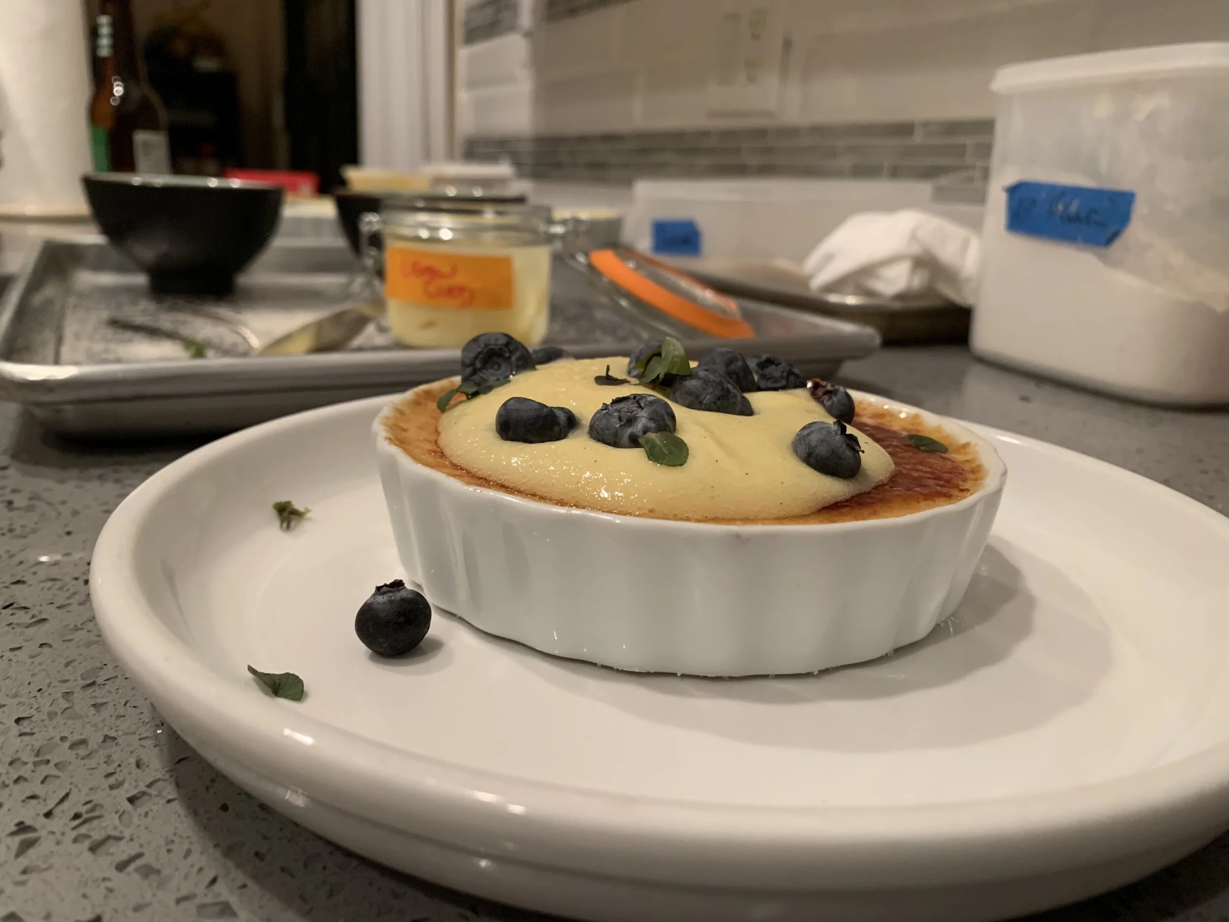 Cremem Brûlée with Lemon curd