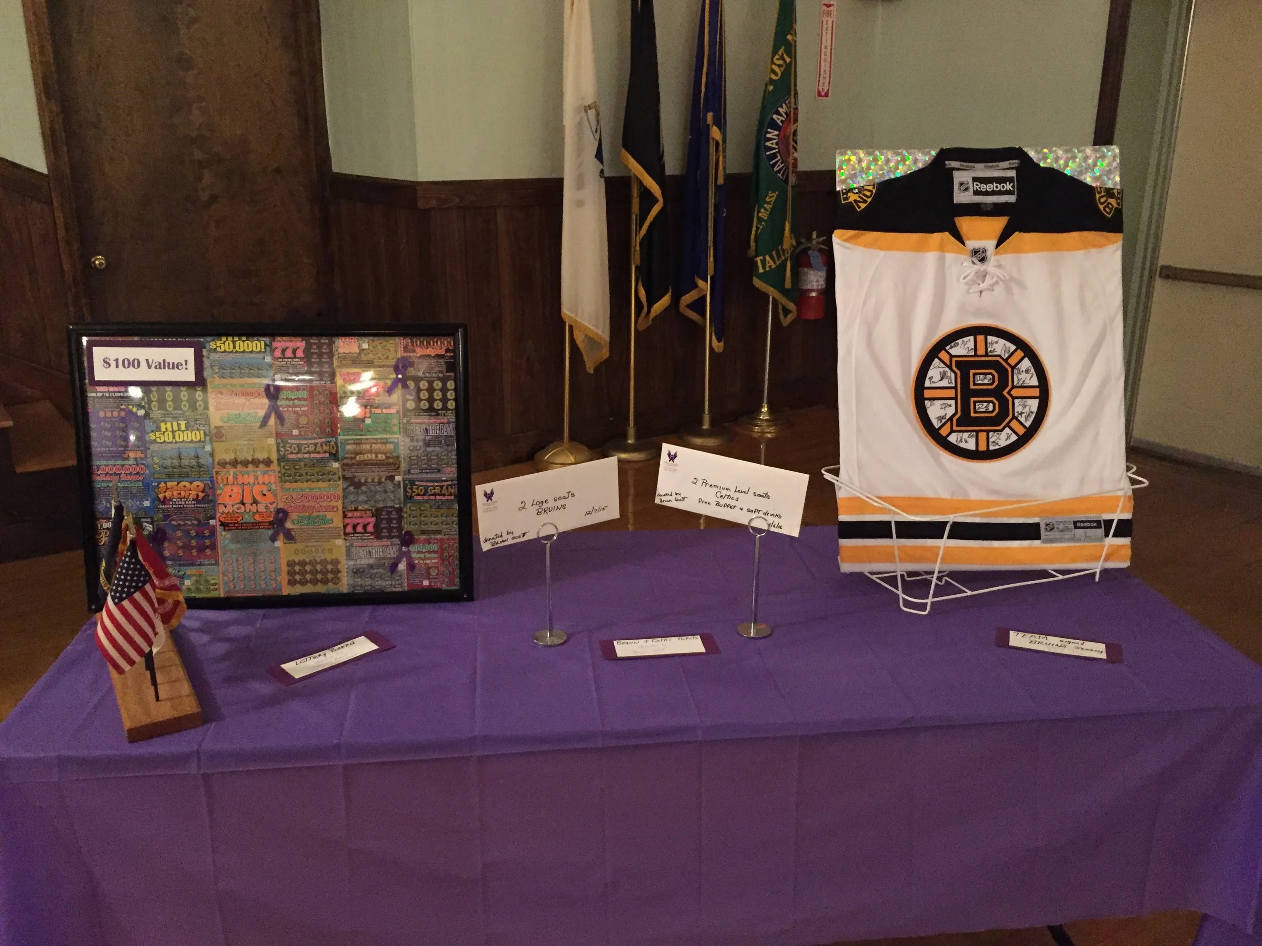 Some of our great prizes generously donated to our 2015 Casino Night. 