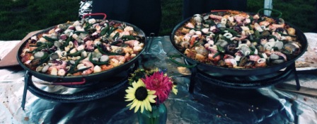 Two pans of this delicious paella were made to feed the crowds attending the SquareOne Villages Paella Fest 2015 at Sweet Cheeks Winery.