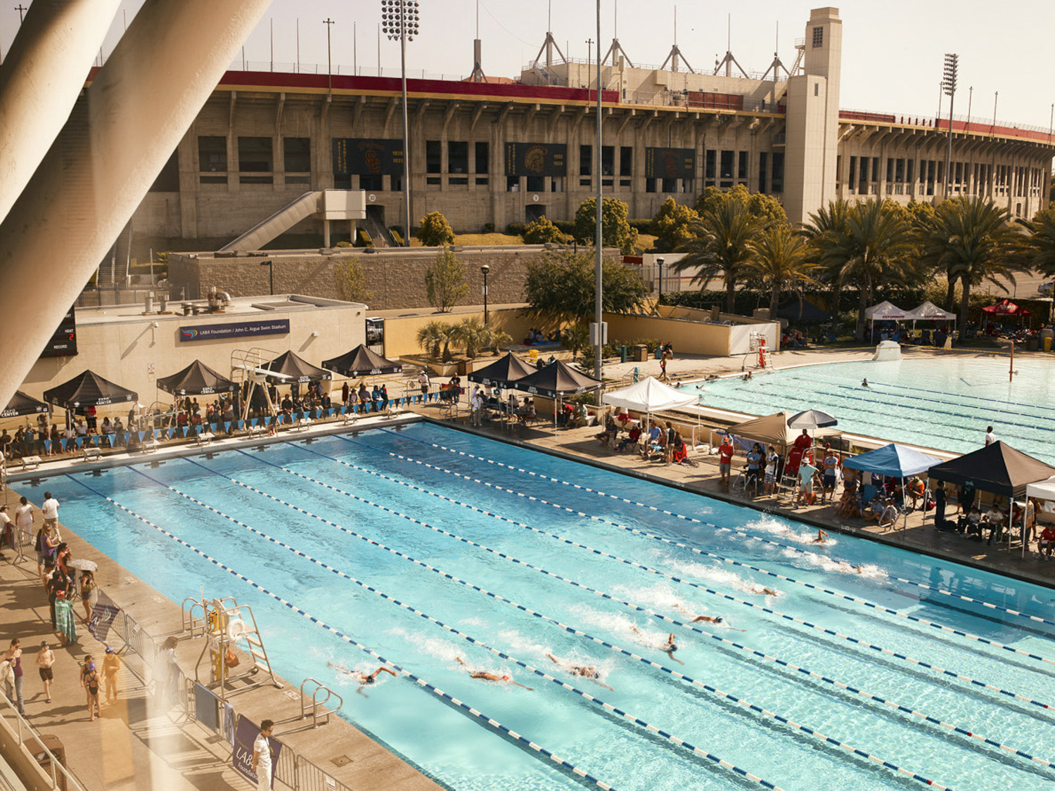 Swim Stadium at University of Southern California, Los Angeles, California, 2013