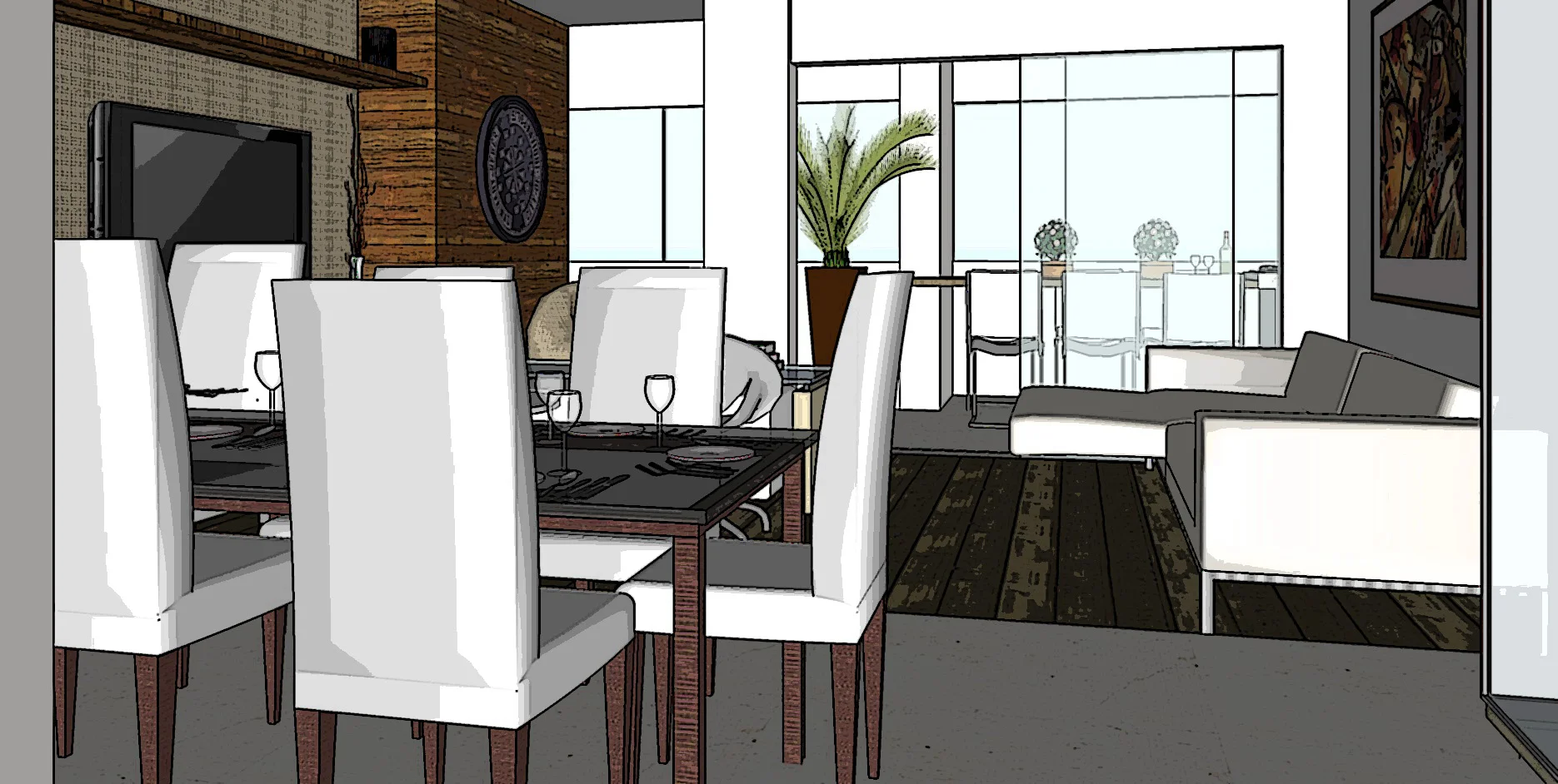 Sala de jantar/estar