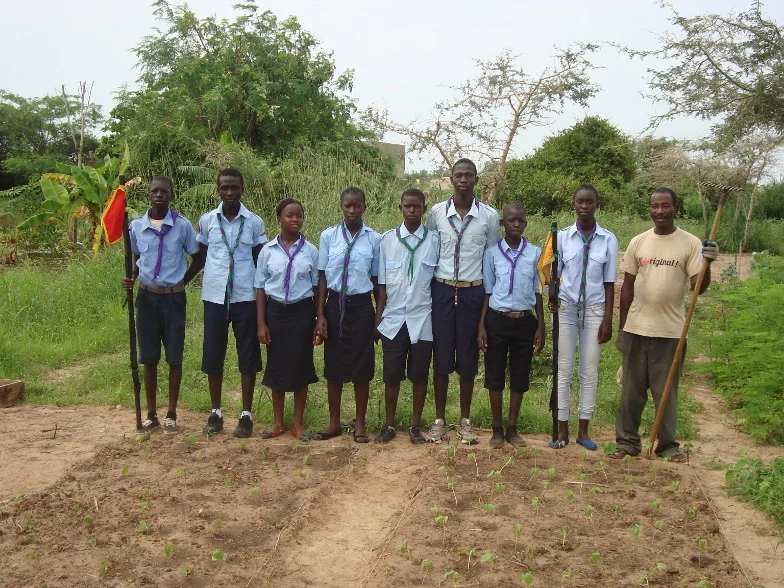  Group of scouts in front of their work at Fankanta 