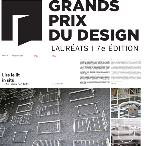 GRANDS PRIX DU DESIGN 2013 - Lauréat Espace Publique: 30 Lits