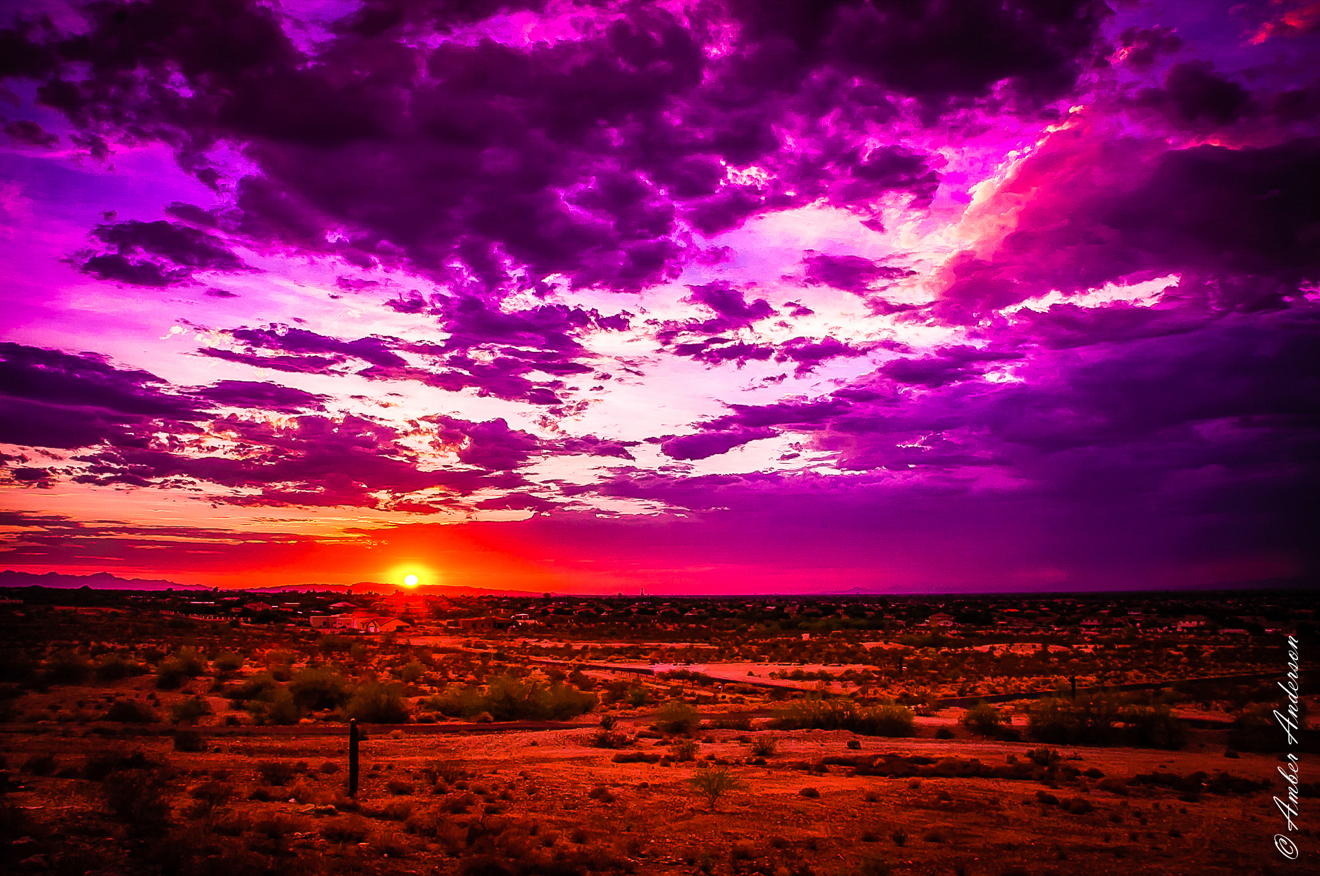 Monsoon Sunset in the Desert