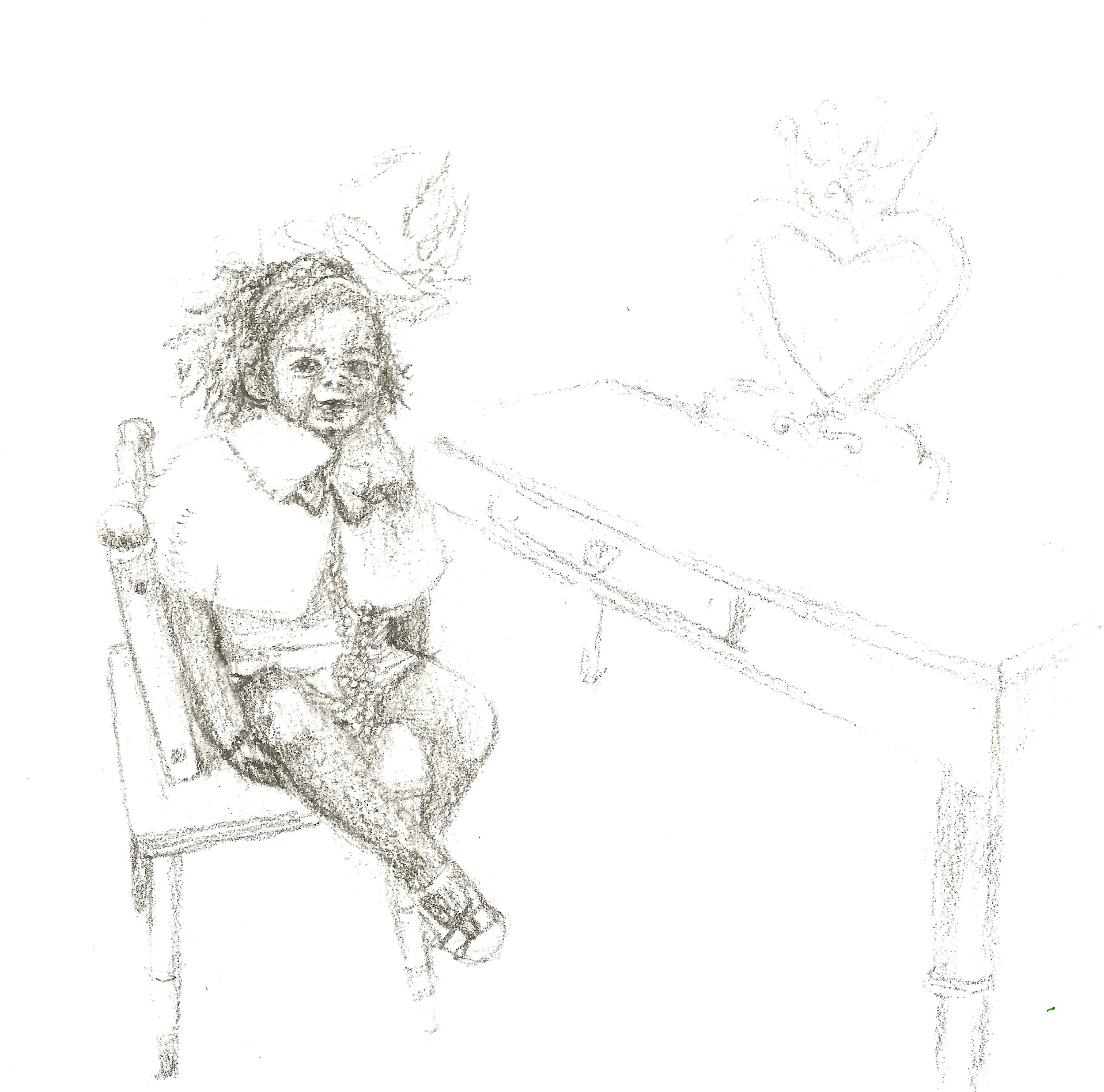 Pretty as a Pearl Graphite sketch on 140 lb cold press.