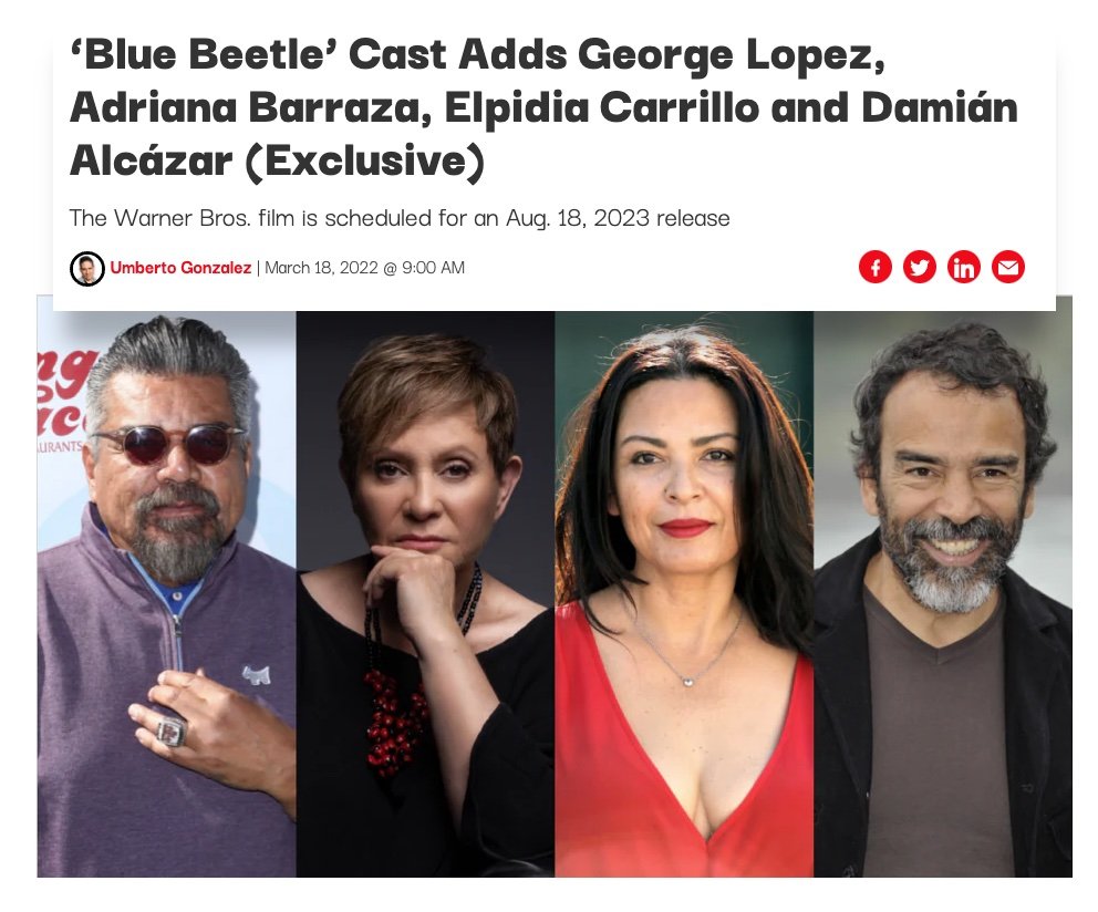 George Lopez has Joined the Cast of DC Films - BLUE BEETLE