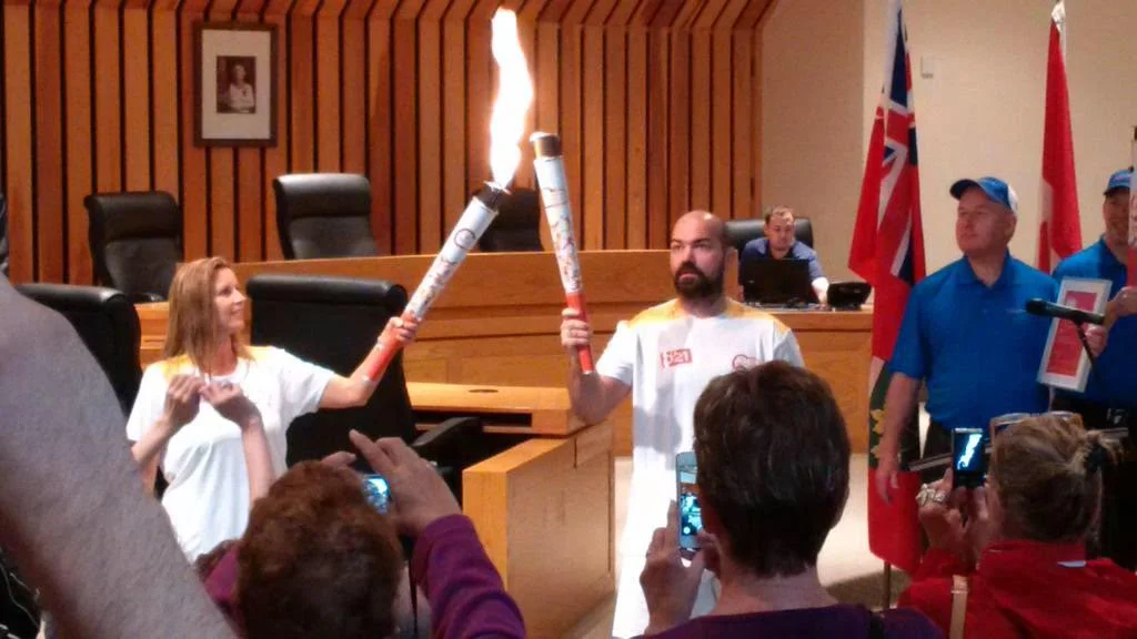 Mechanicesville native, 5th Degree Black Belt Tony Walby carries torch for the  2015 Pan/Parapan American games !