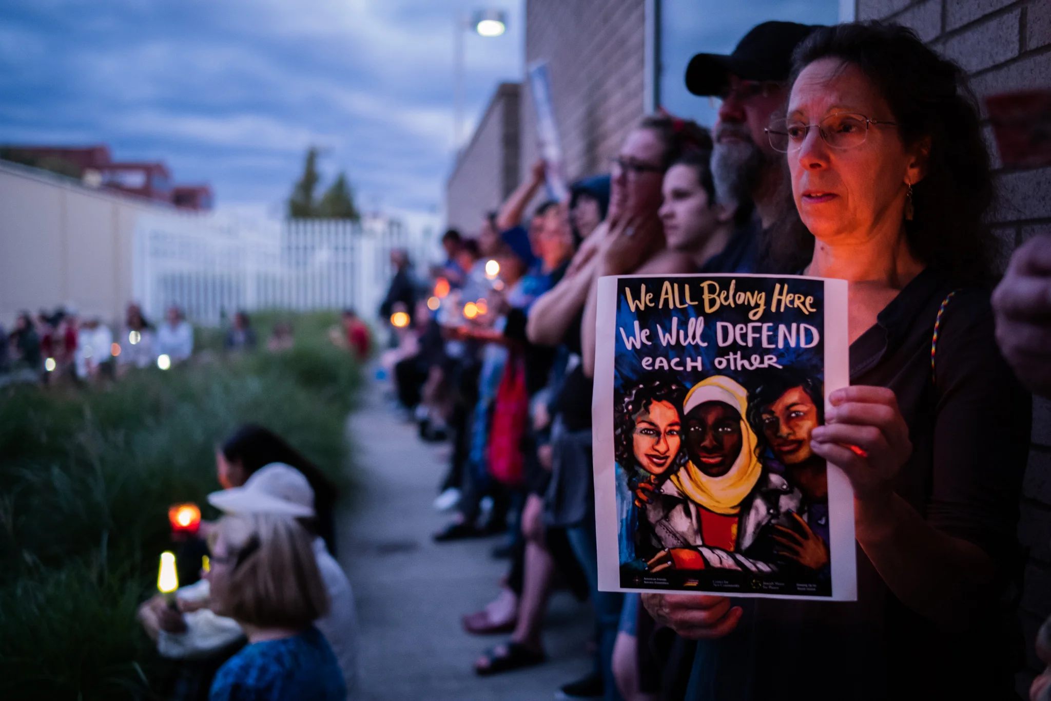 Portland, OR | People gathered during a nationwide call to action , Lights for Liberty. They called attention to the inhumane conditions people are facing at the southern boarder.