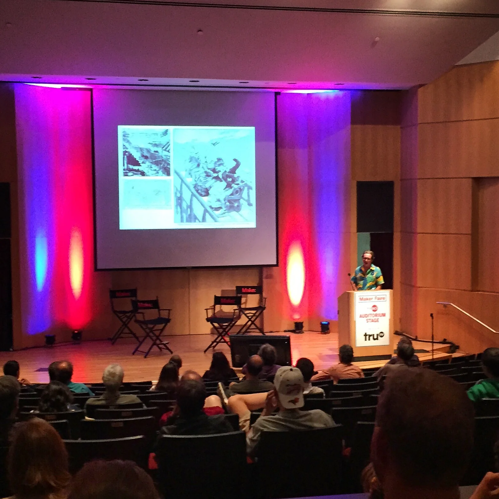 Meadowbrook Alumnus Fred "The Great Fredini" Kahl presents on his 3D Scan-a-Rama project.