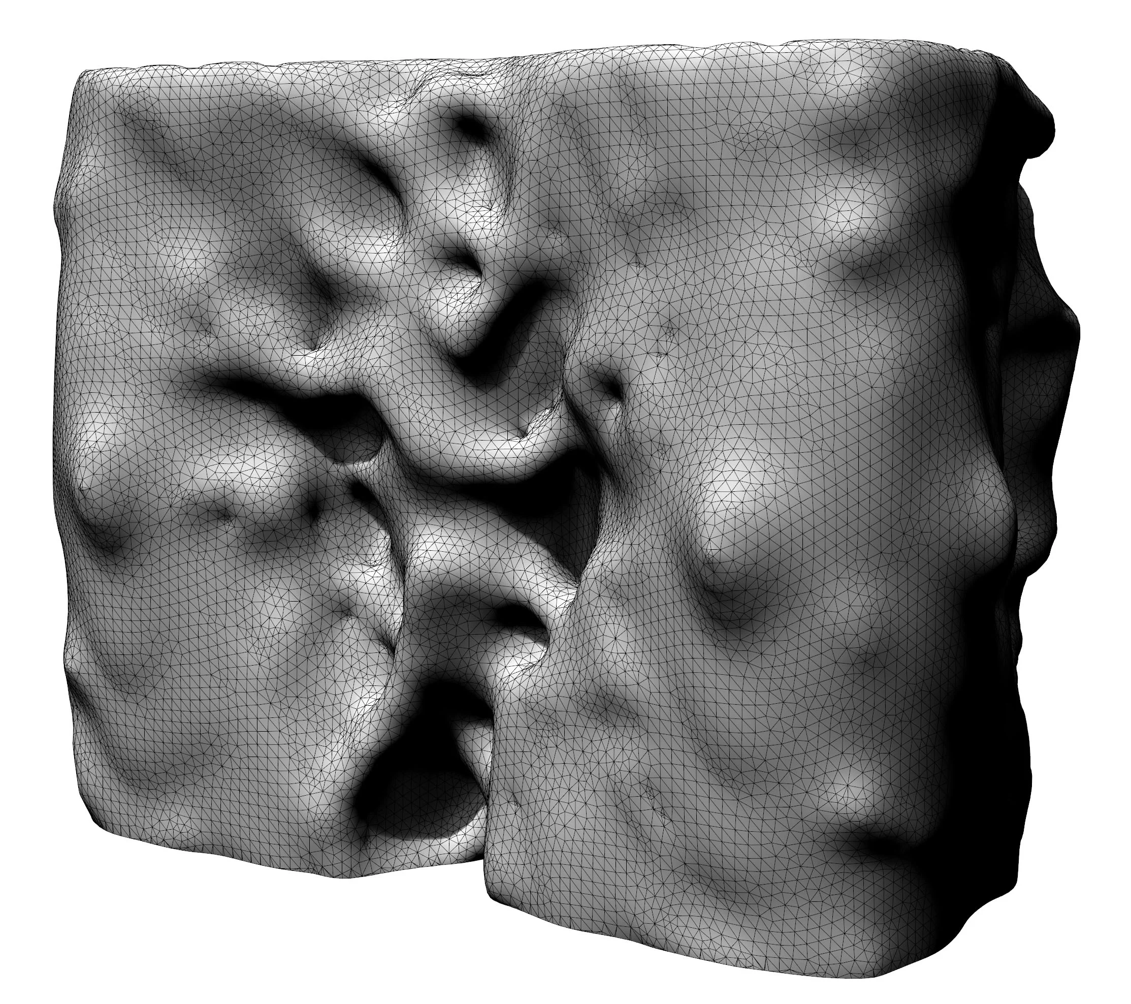 3D model showing the hull of the column section
