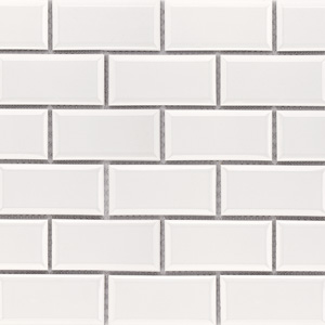 Beveled Brick White