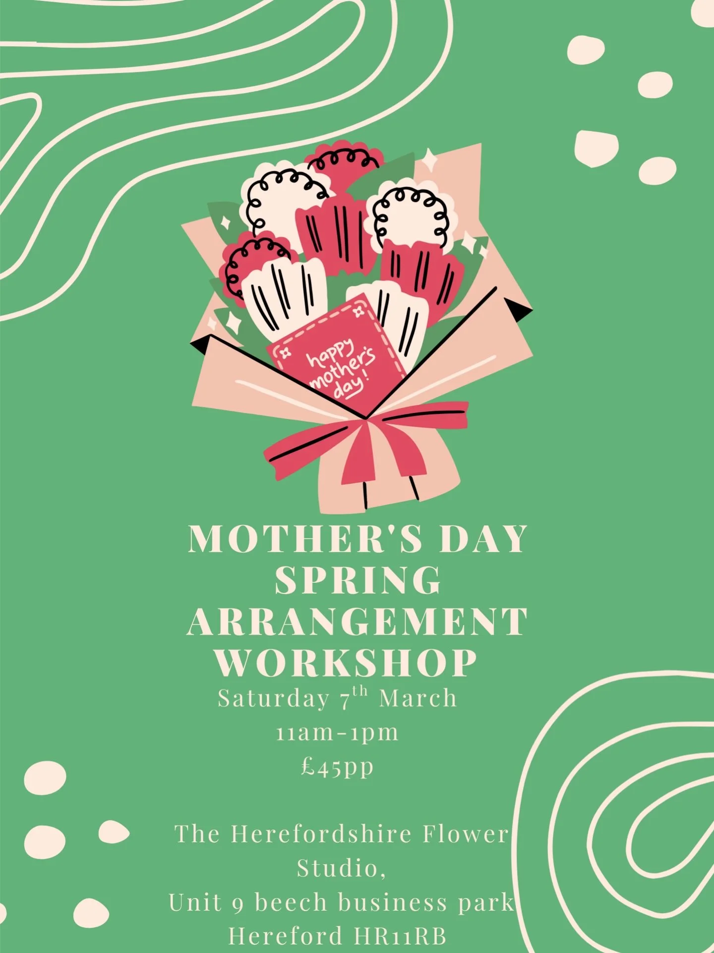 🌷 SPRING FLOWER ARRANGEMENT WORKSHOP 🌷
✨ The perfect Mother&rsquo;s Day treat ✨

Spring is just around the corner, and we&rsquo;re celebrating with flowers, creativity, and a beautiful hands-on workshop 💐
Taking place the weekend before Mother&rsq