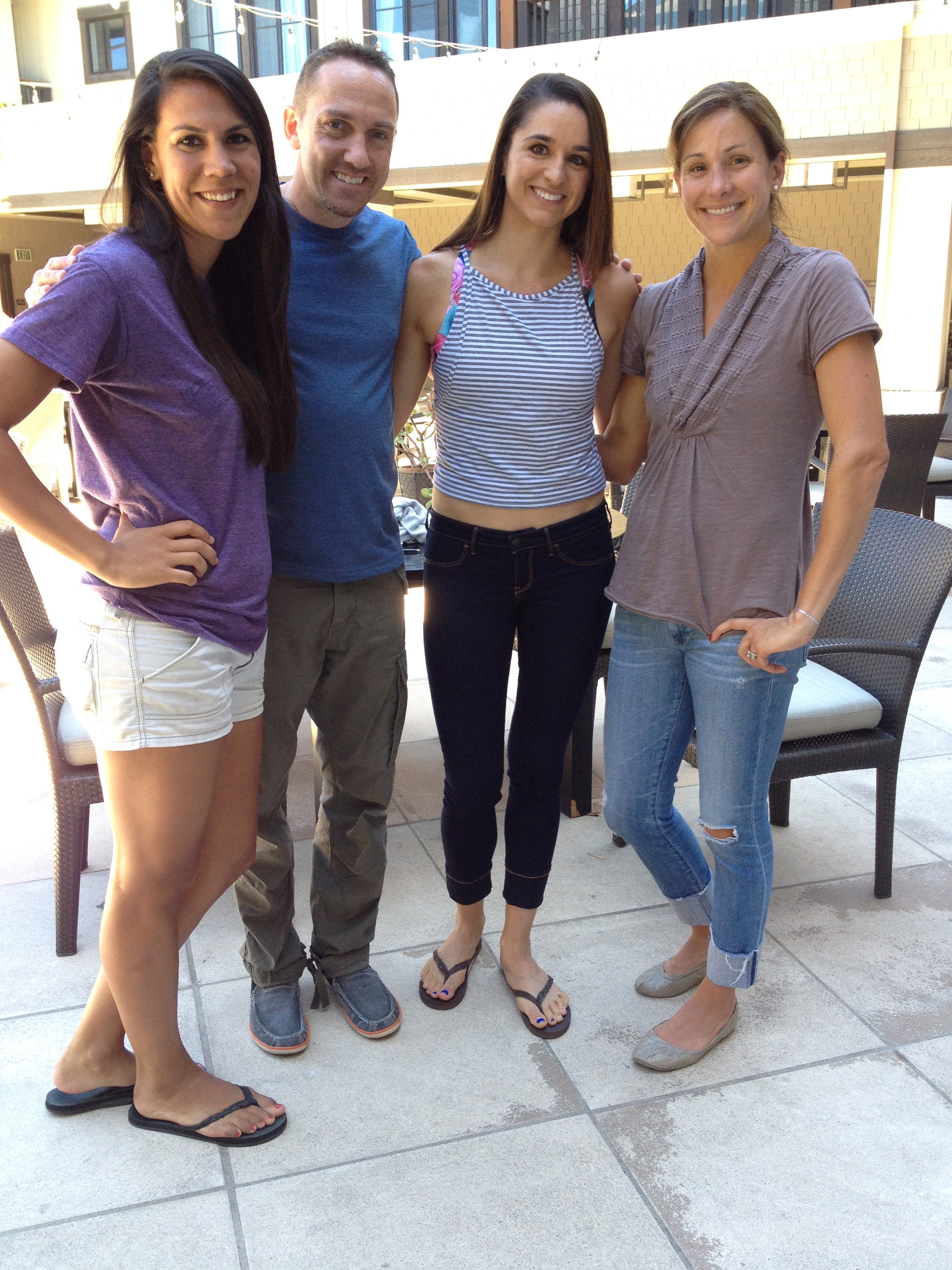 Adam & Kara Goucher with my lil cuz and I. I wish SPEED was contagious.......
