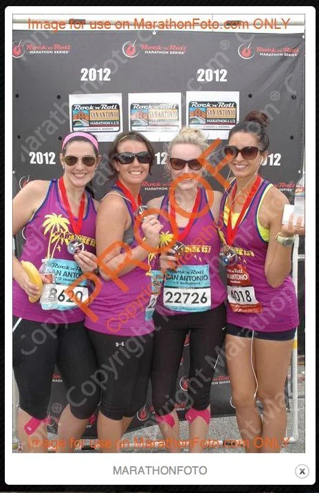 Paradise running team: we spent more time designing our tanks and carbloading than training.