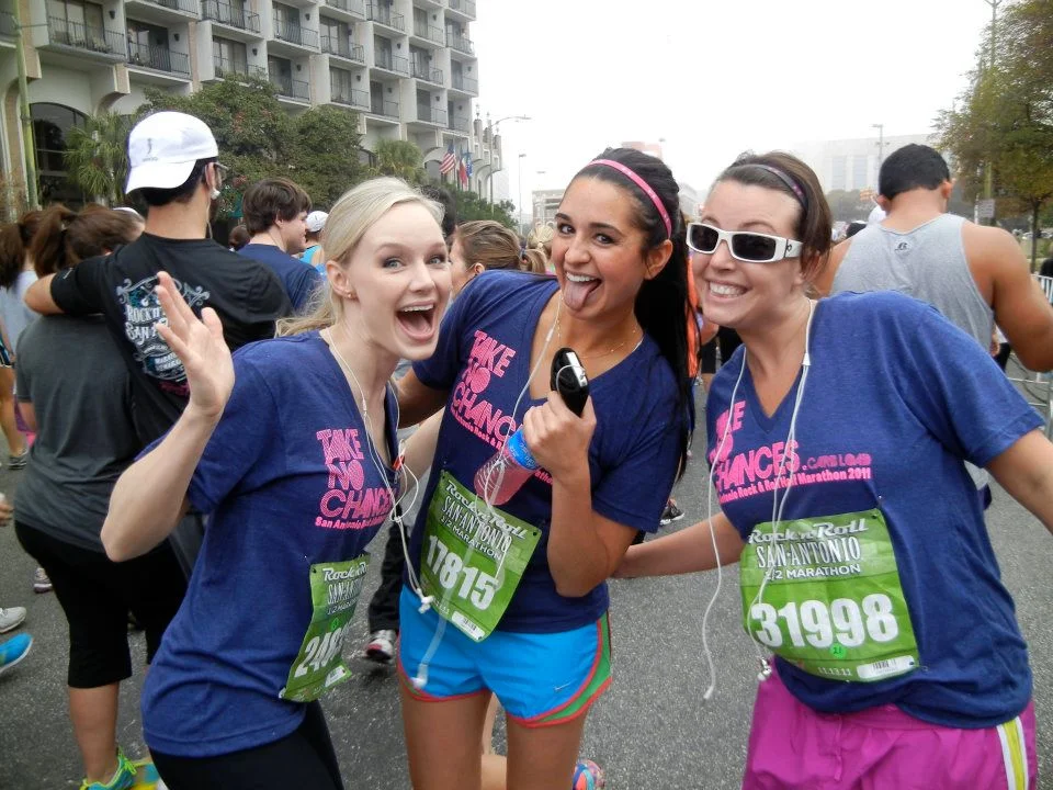 Rock N Roll San Antonio Half Marathon 2012- I completed 2- 4 mile runs to train for this race- and ate around 67 Reese Peanut Butter cups that weekend to carbload. 