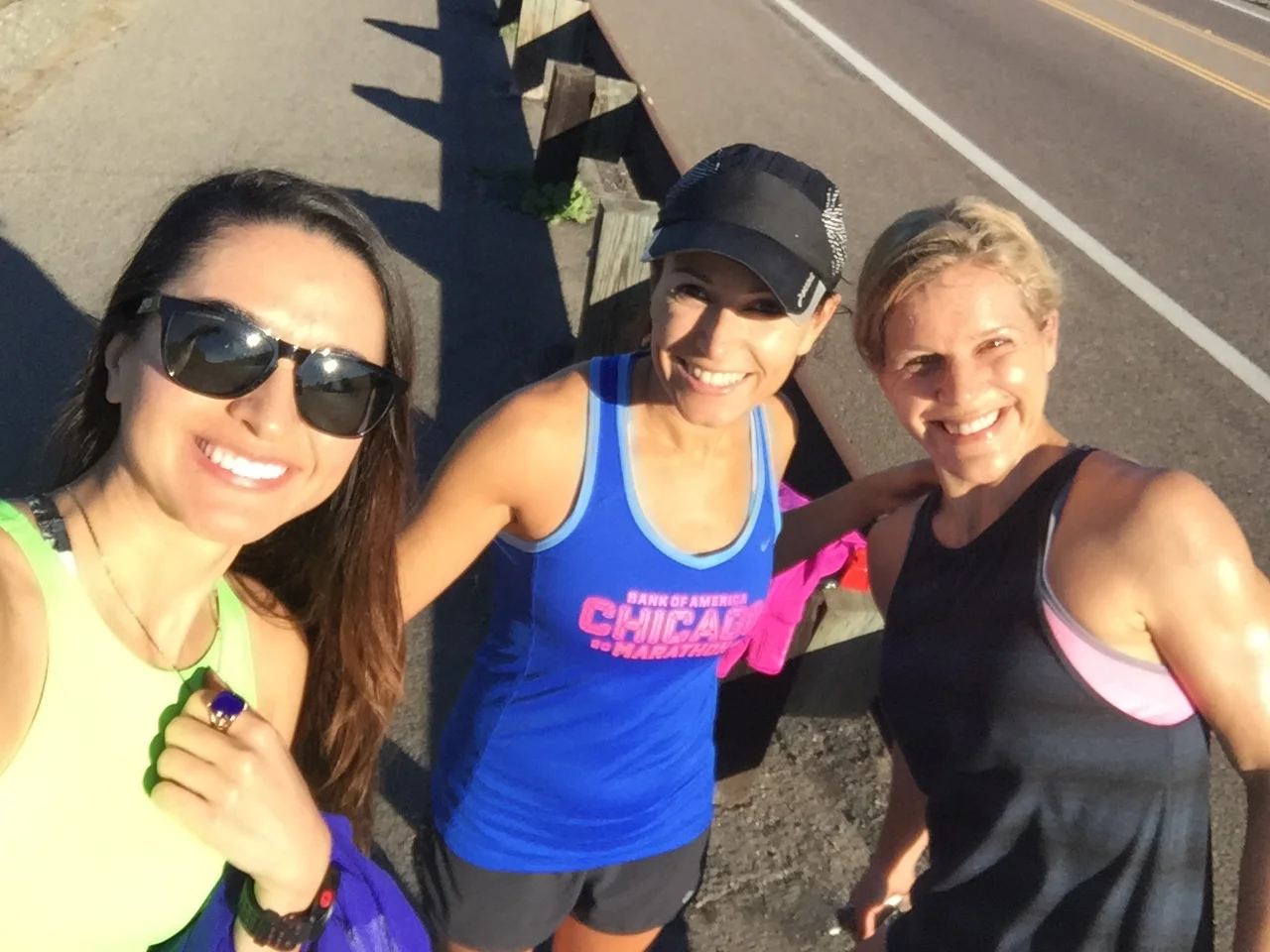 parked at the mile 1/mile 5.2 spot ready to cheer everyone on