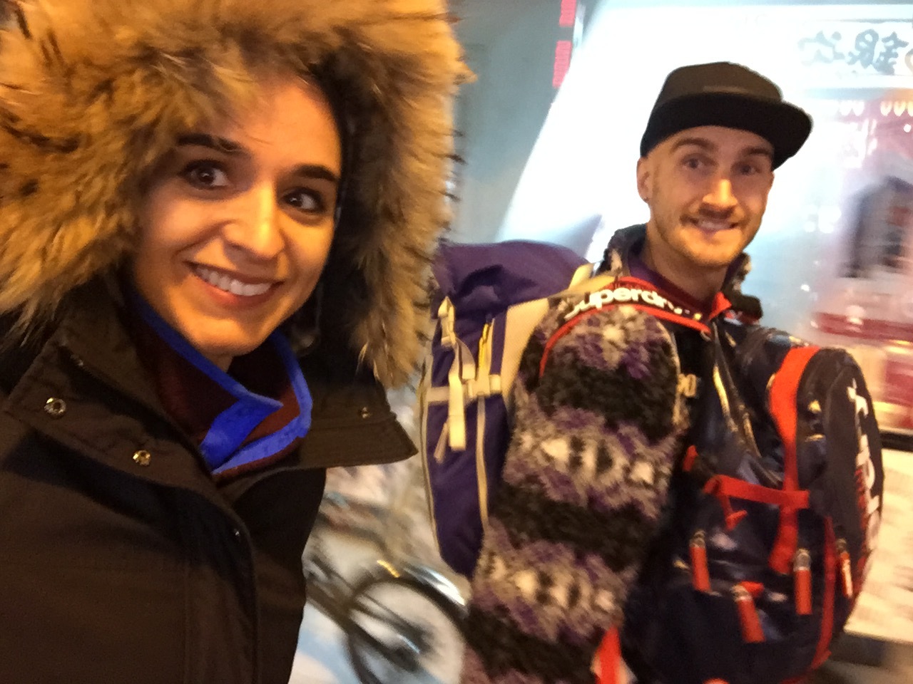 Our flight got in after 10 pm and we navigated the metros and found our way to our airbnb. All with Tyler carrying both of our bags. He's an angel. 
