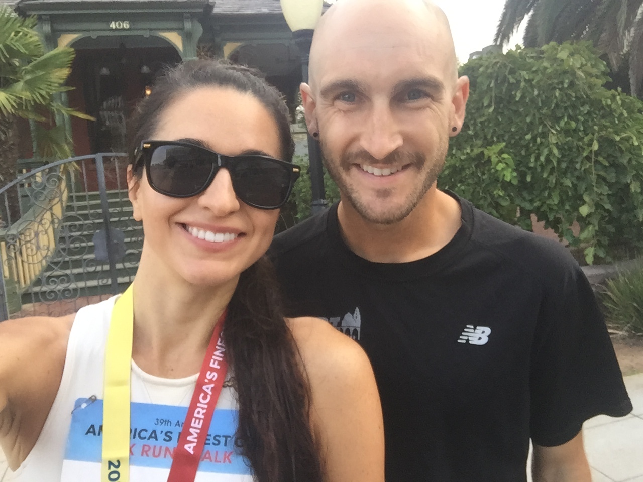 me & my pacer-fiance (his pacing me is the reason why I agreed to marry him. ok, not the ONLY reason.)