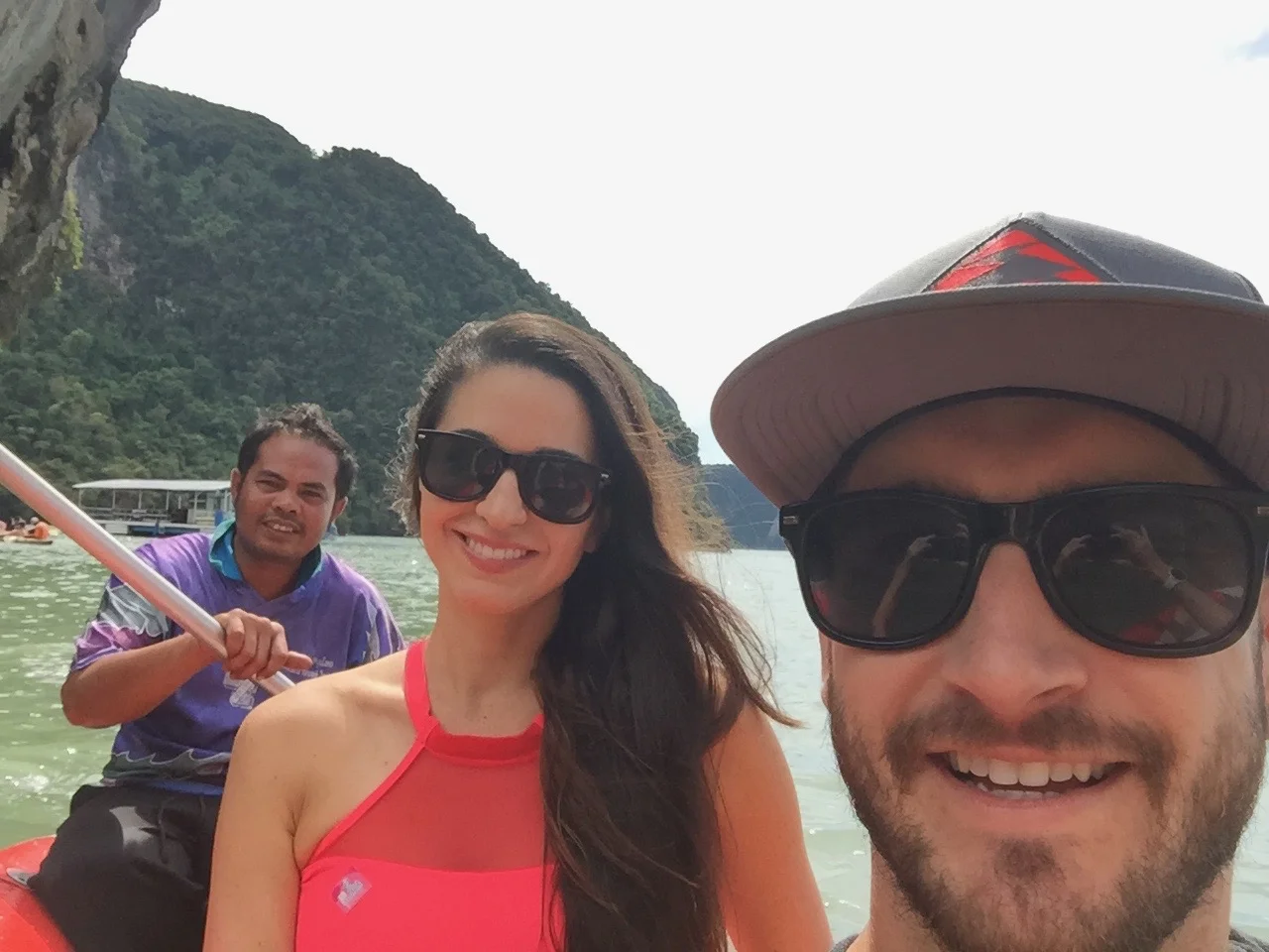 THREE'S COMPANY!!! Kayaking around Phang Nga,Thailand. 