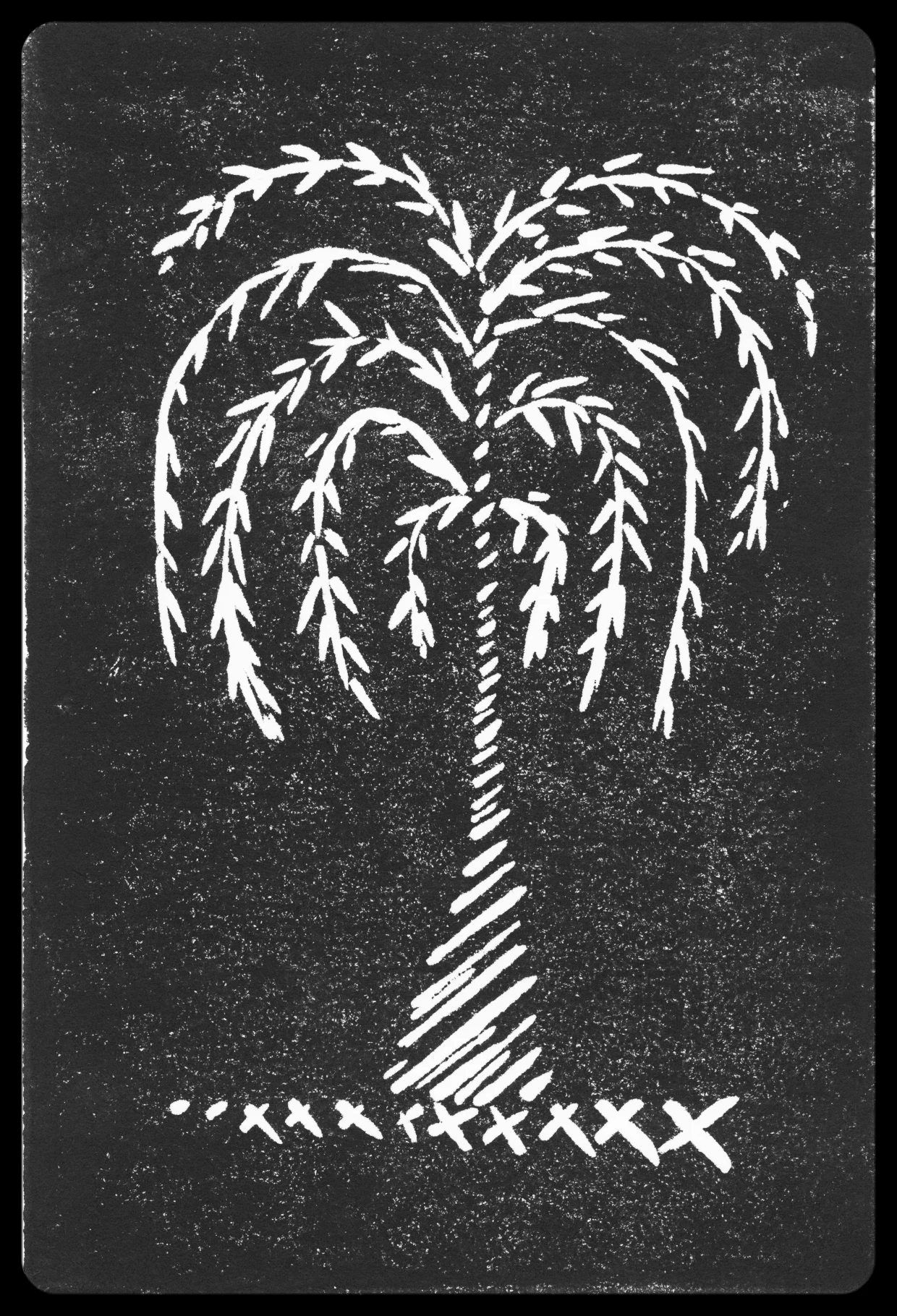   Linocut Stitching Inspired Tree  