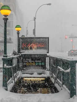 First Snow Storm In NYC-2016 Winter