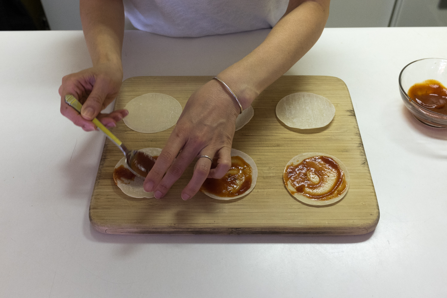 Gyoza Skin Pizza Recipe — Rock Mama NYC