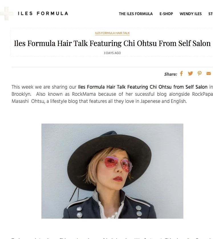 Iles Formula featured me ! アイリスフォーミュラに私のインタビュー記事が掲載されました