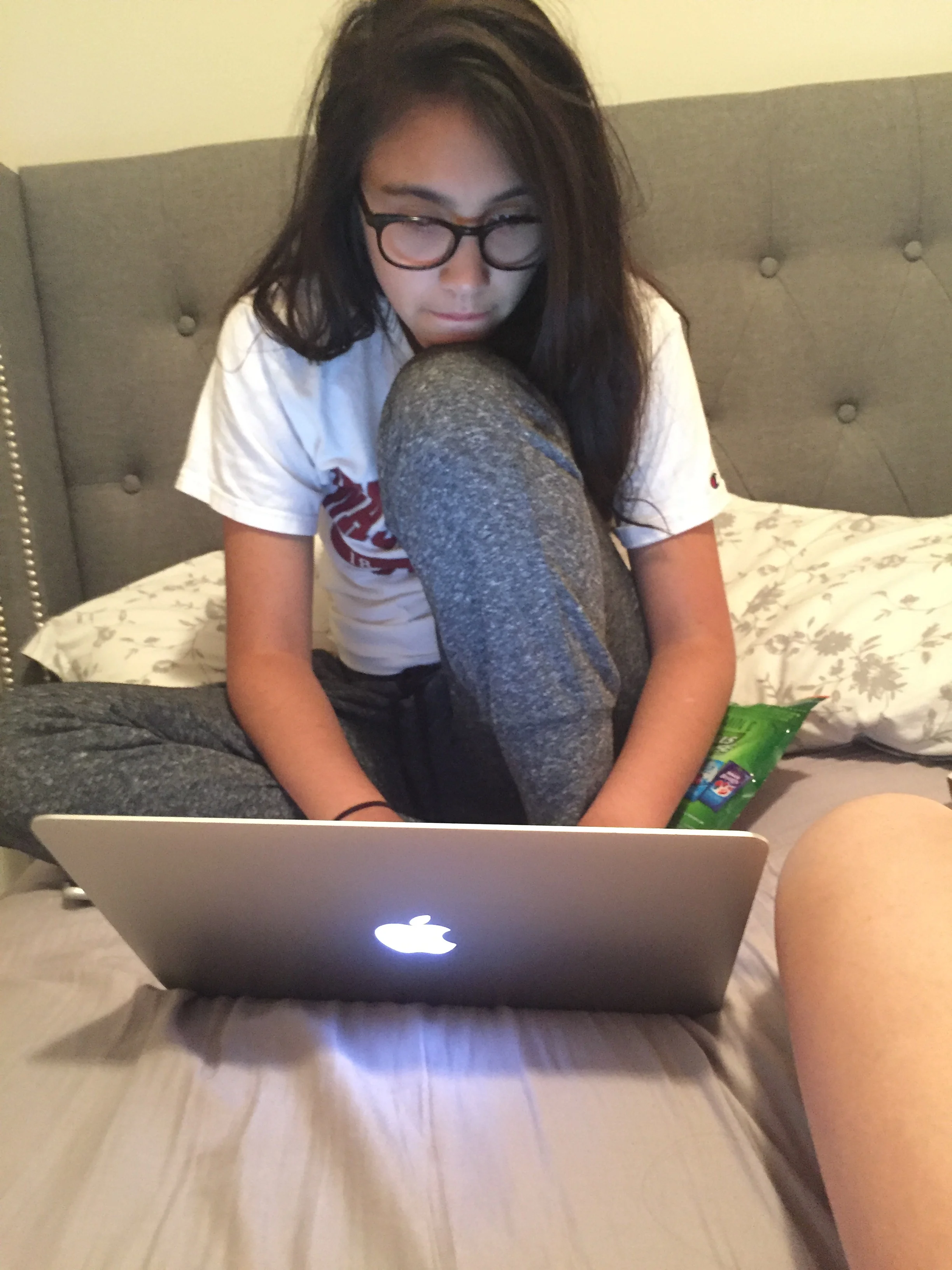 A photo of me working while sick and wanting to be asleep instead??? Also thanks, Tally, for this lovely candid showing my true form.