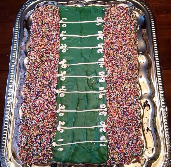 Superbowl Rice Krispie CAKE