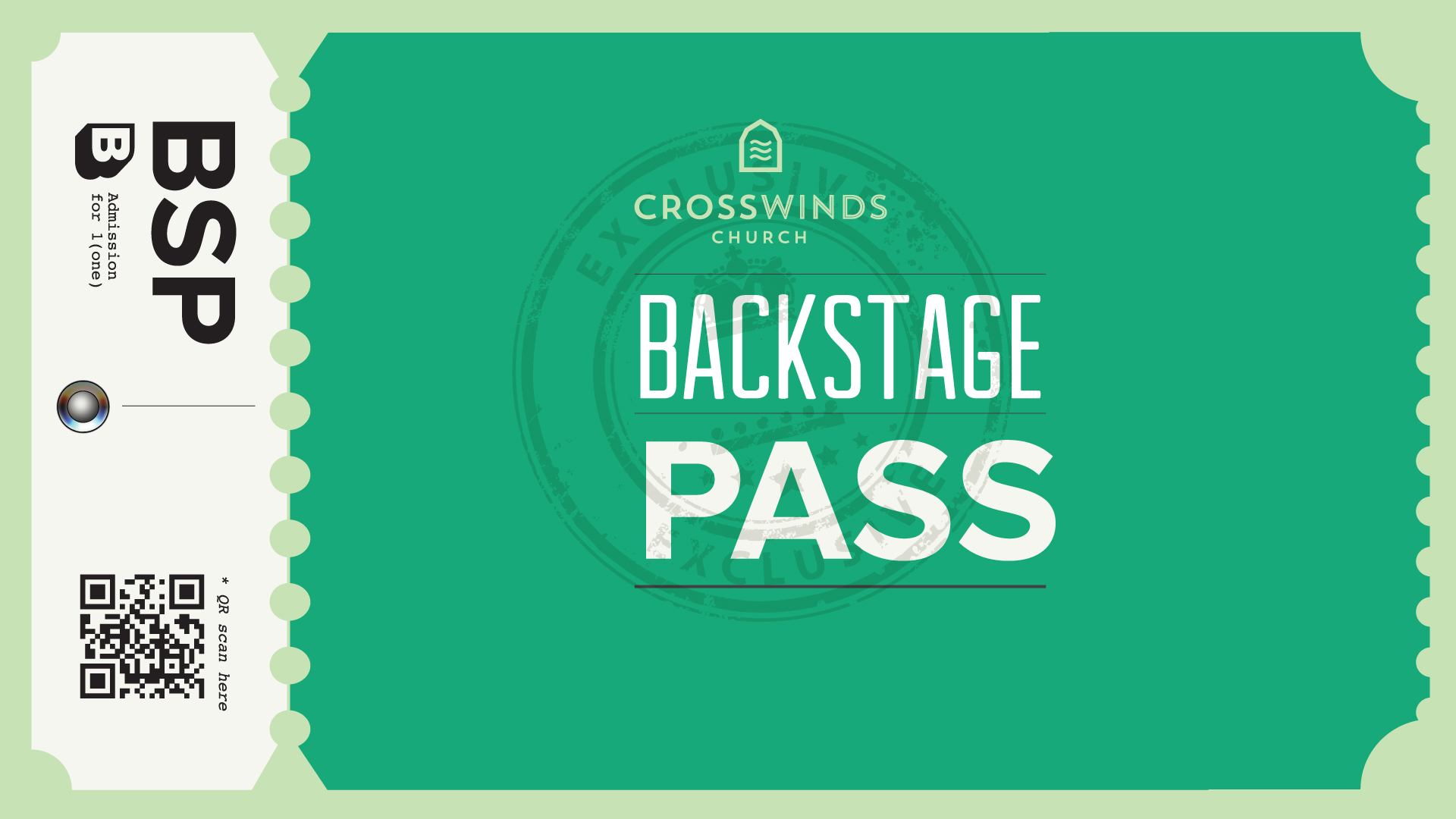 Backstage Pass Crosswinds Church