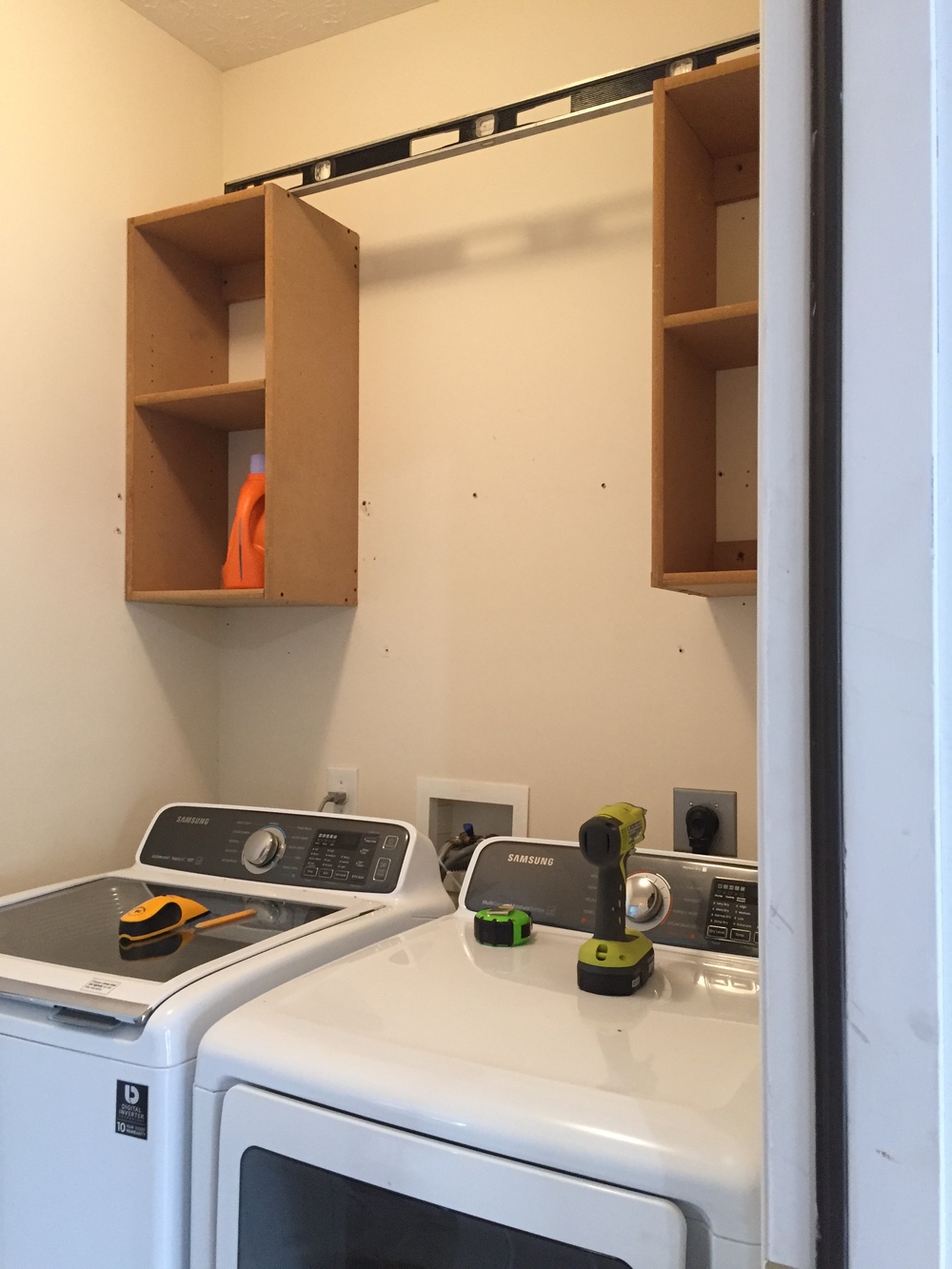 Upper Cabinets Laundry Room Makeover, Diy Laundry Room Cabinets Plans