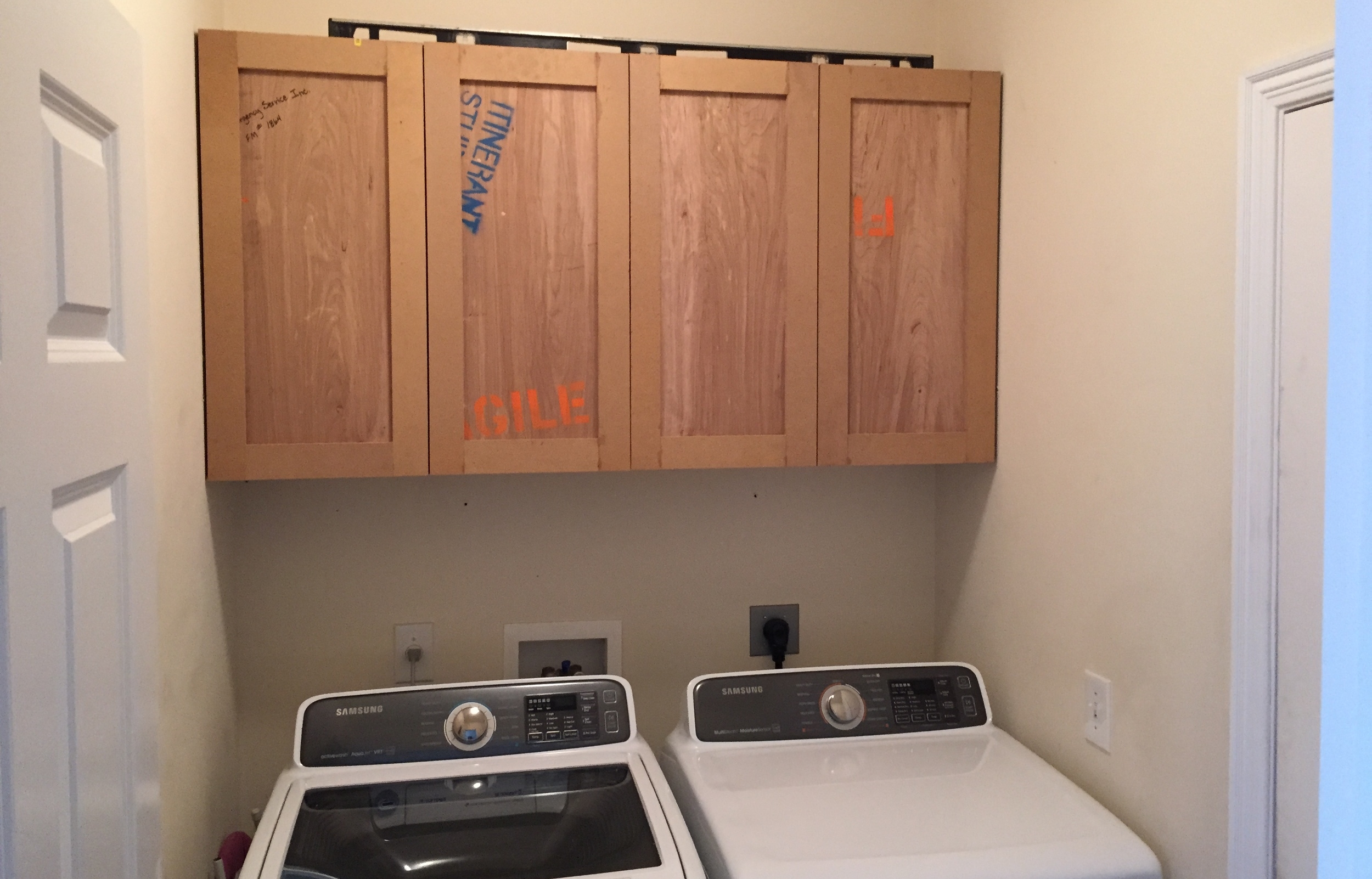 Upper Cabinets Laundry Room Makeover, How To Replace Laundry Room Cabinets