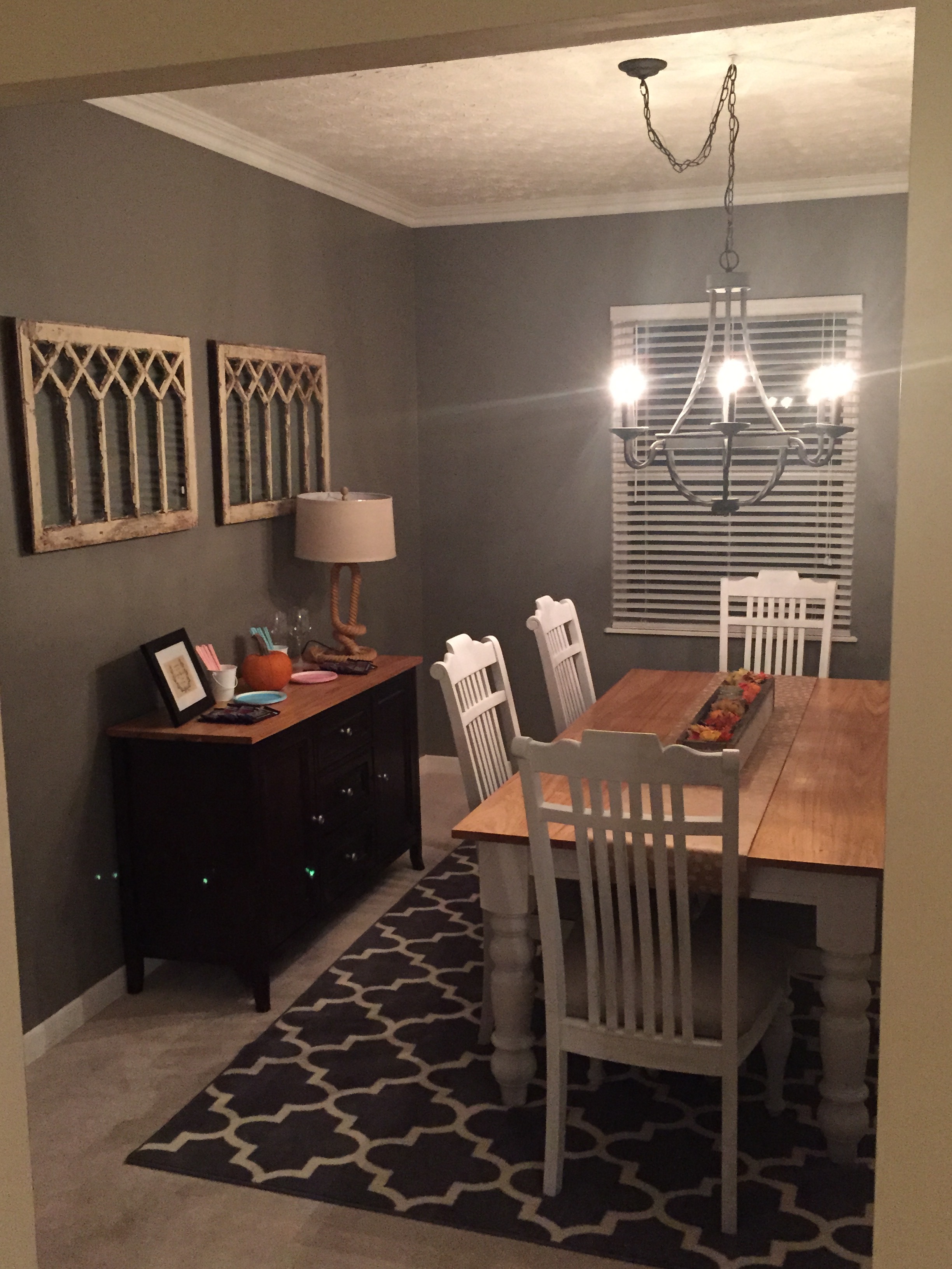Farmhouse Table in Formal Dining Room!