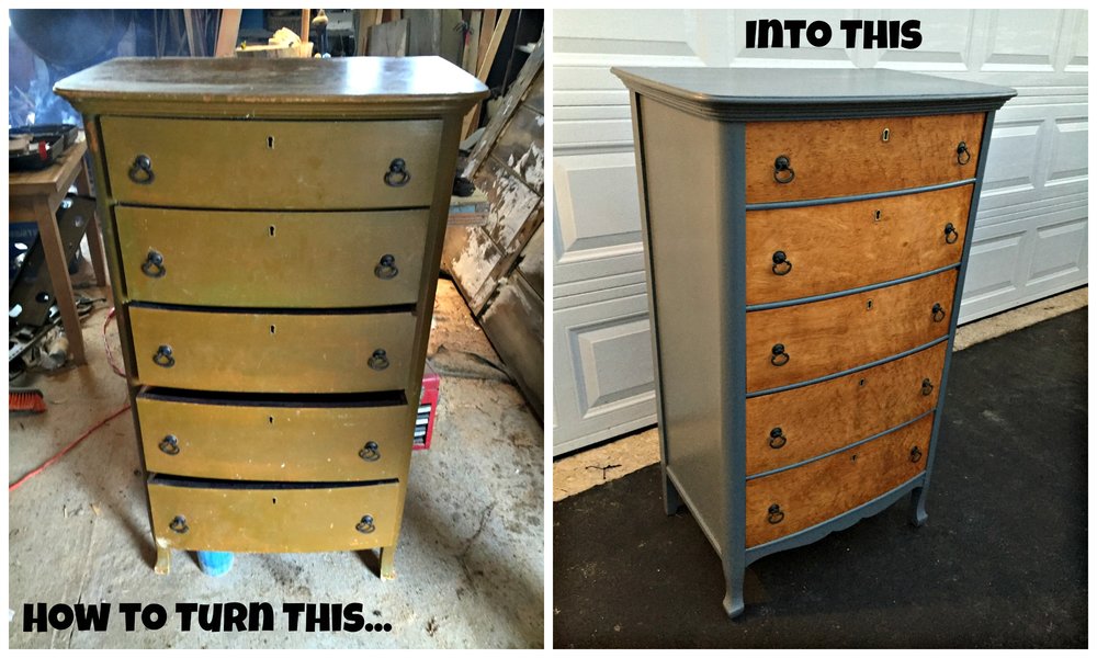 A Dresser With Paint And Varnish, How To Redo A Wood Dresser