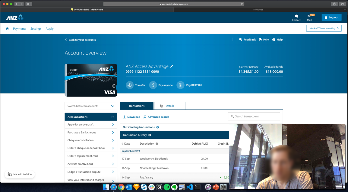 An interview session with one of our participants. We recorded interaction and participants feedback as they perform tasks in the prototype.