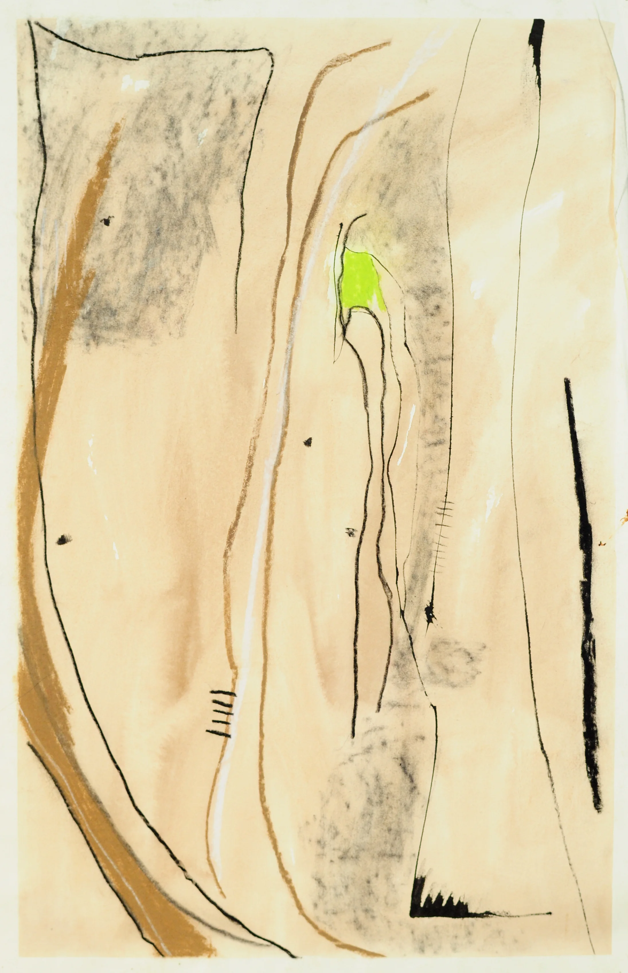 Drawing with Bright Green Smudge