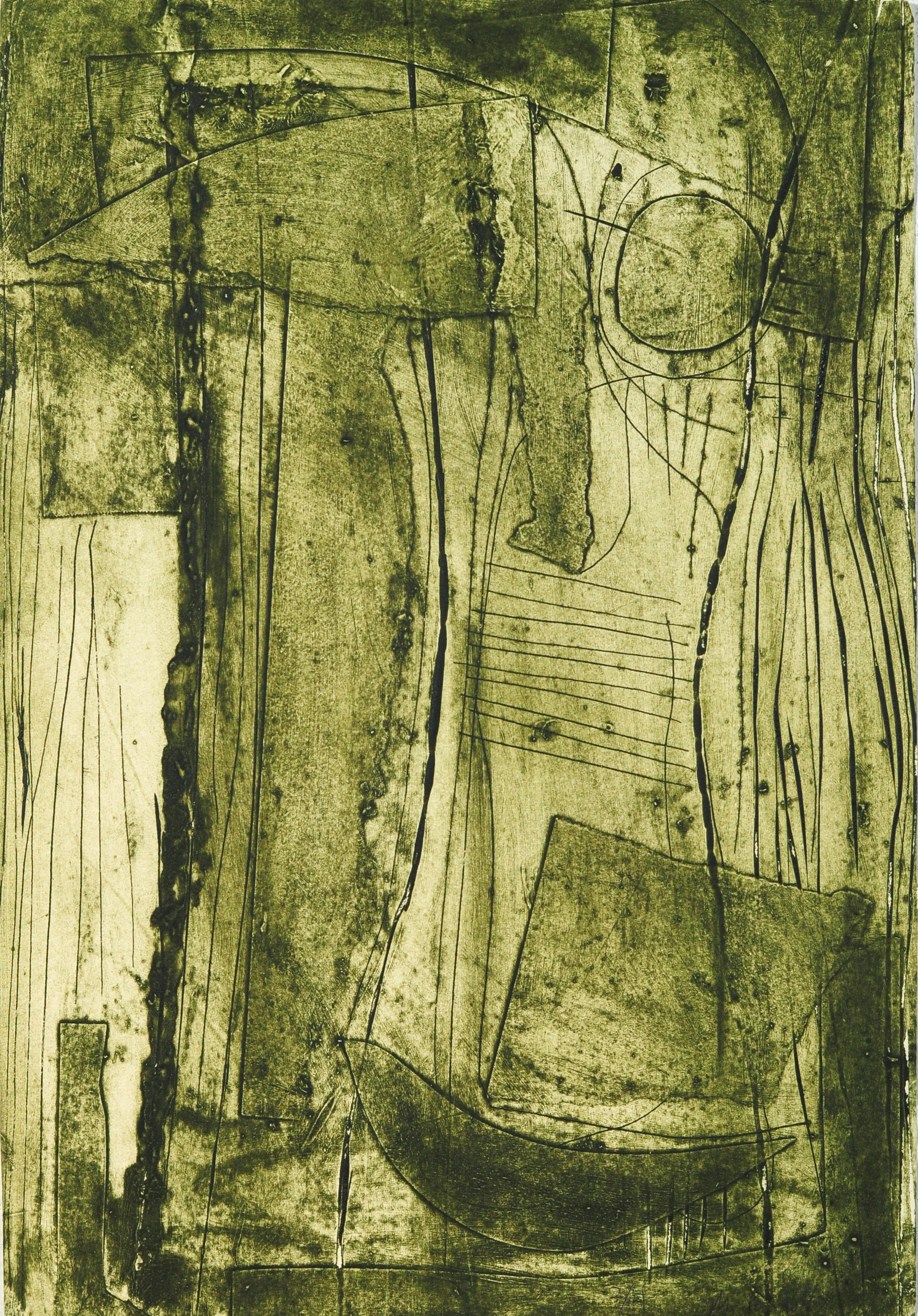 Collagraph in Green 1
