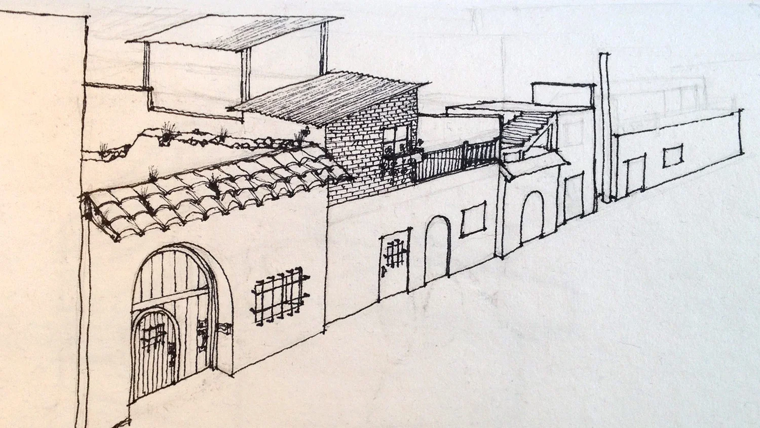 Una calle en Antigua