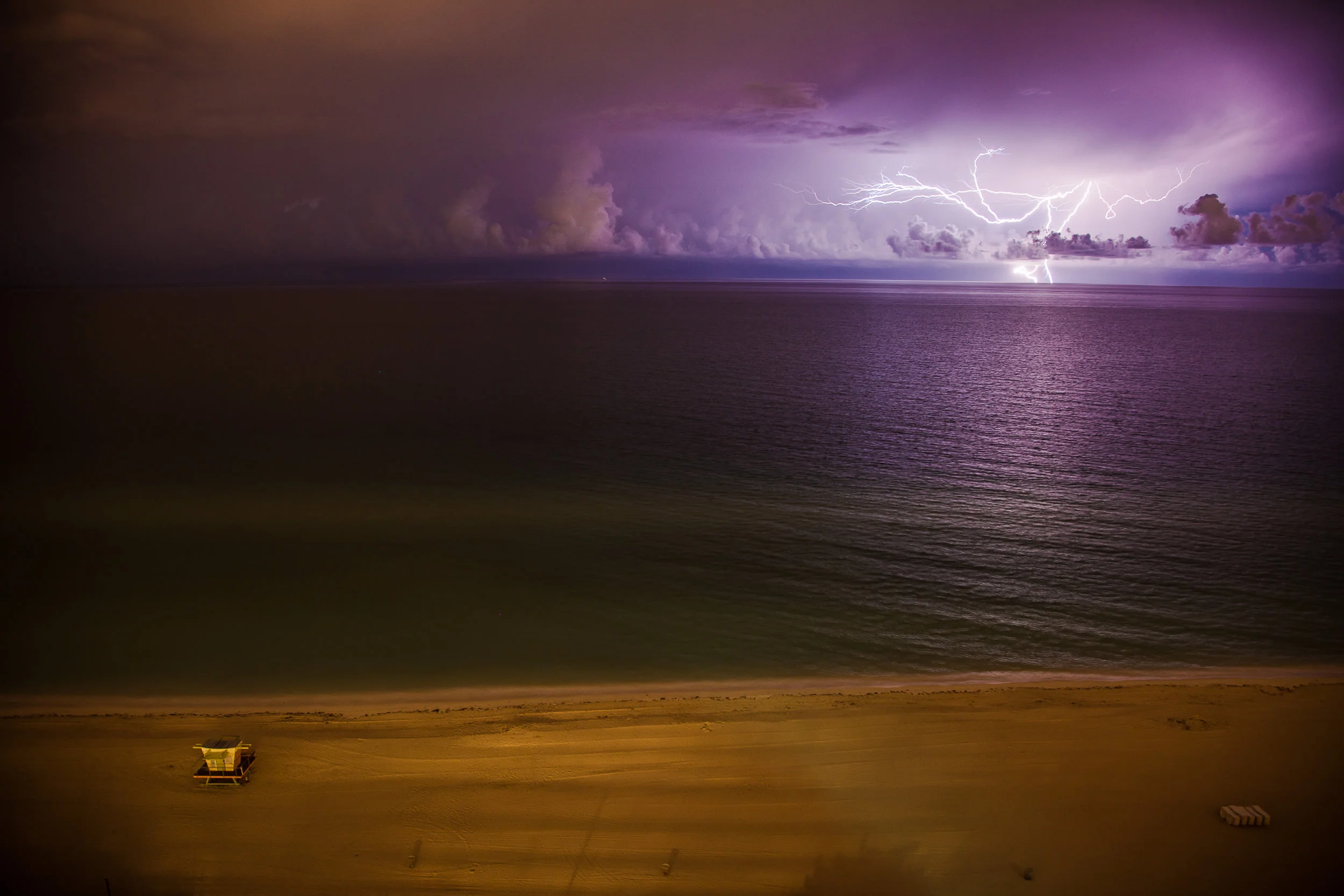 Lightning Strike and Lifeguard Stand