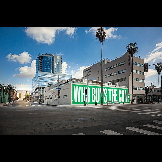 “The Art of the Con” — There appeared to be signs everywhere.  Some, like Barbara Kruger, tried to warn the rest, but many were confused by the ambiguities. What con? The Don Con? The Hollywood Con? Or the con of The Art W