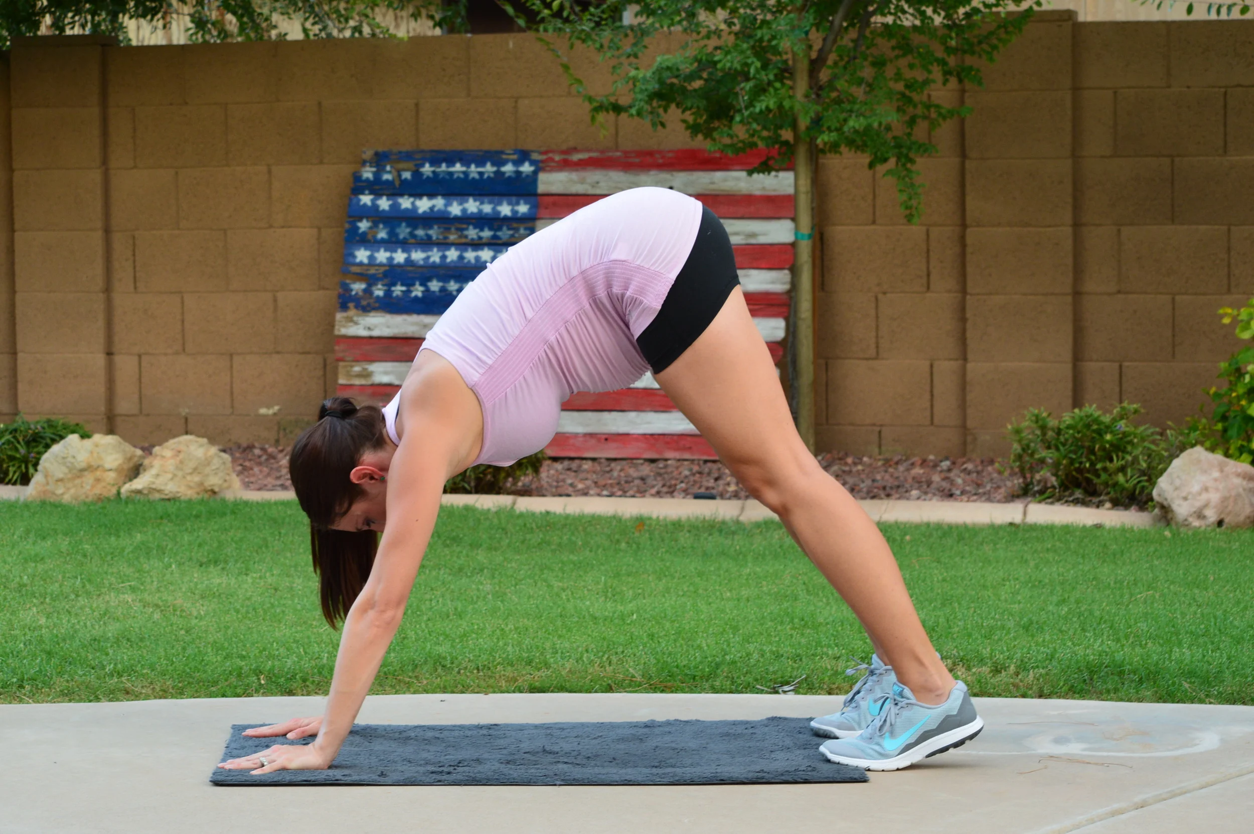 Downward dog pose