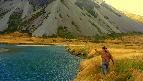 Ahurrir river in the Twizel region of the South Island of New Zealand.