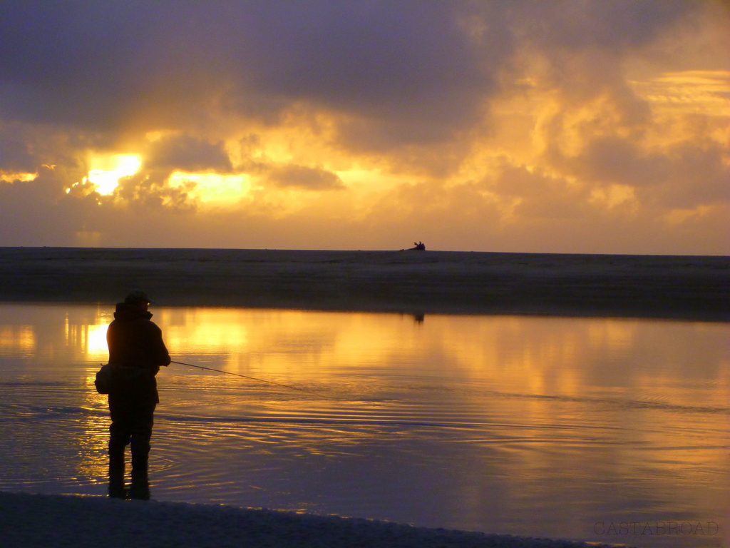 Sunset over the Okuru river.