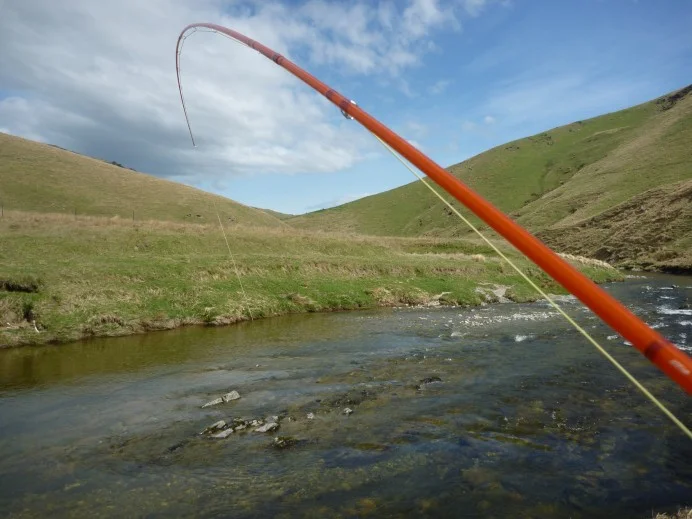 Solid bend in the Epic 6wt fibre glass rod.
